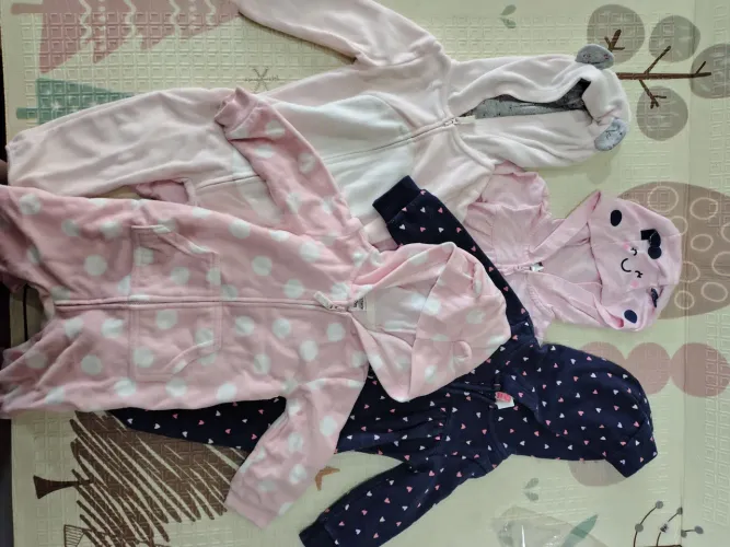 Kit 4 macacões Carter's 12 meses