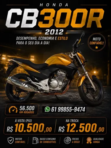 MOTO CB300R - OPORTUNIDADE