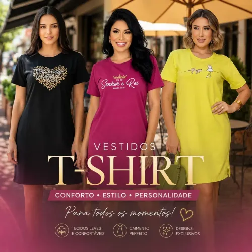 Vestido Feminino 100% Algodão Estampados.
