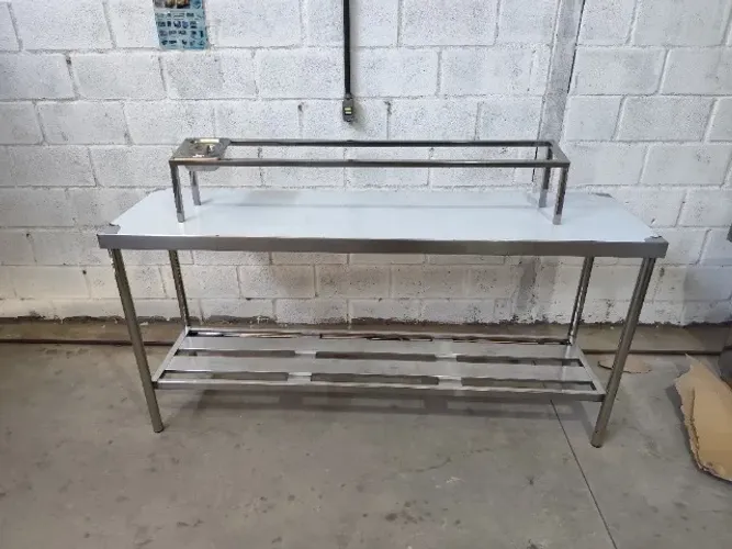 Bancada parede p/ montagem 1,10×0,70×1,50 c/ condimentadora 