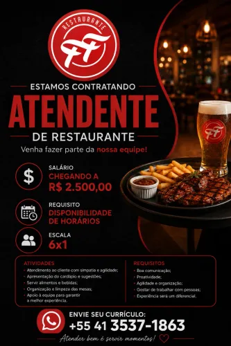 ATENDENTE DE RESTAURANTE