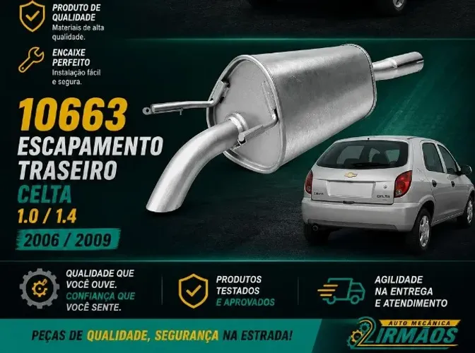 ESCAPAMENTO SILENCIOSO TRASEIRO CELTA 10663