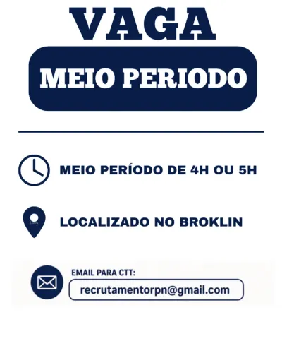 VAGA MEIO PERIODO