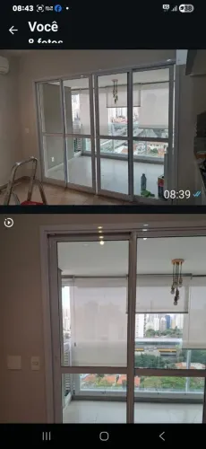 4 folhas de porta de aluminio