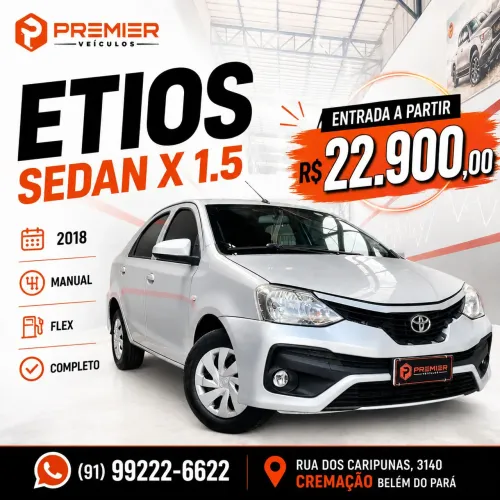Toyota Etios X Sedan 1.5 Flex 16V 4P Mec. 2018