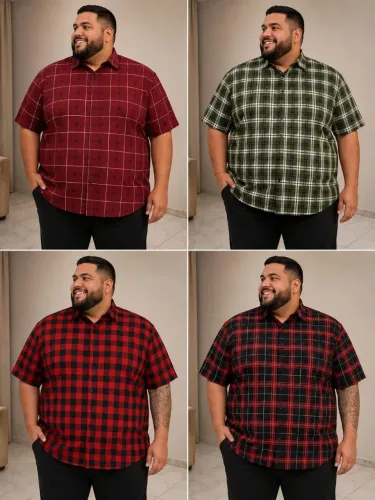 camisas xadrez plus sizes do g1 ao g8