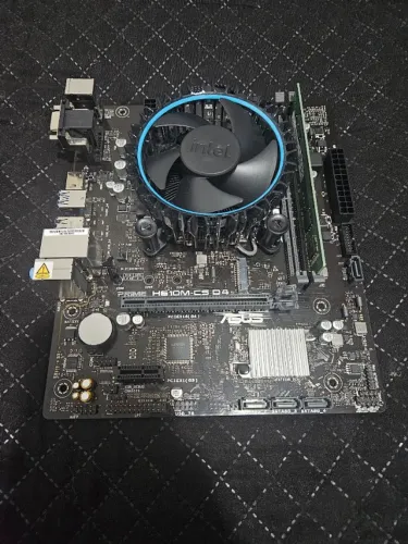 Kit Processador Intel 12 Geração I3 12100, Placa Mae Asus Prime H610m, 8GB DDDR