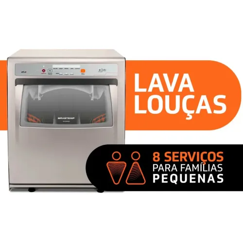 Lava-louças Brastemp Compact 8 Serviços BLF08AS 127v