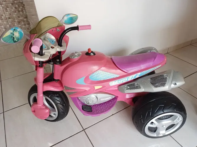 LINDA MOTO ELÉTRICA ROSA