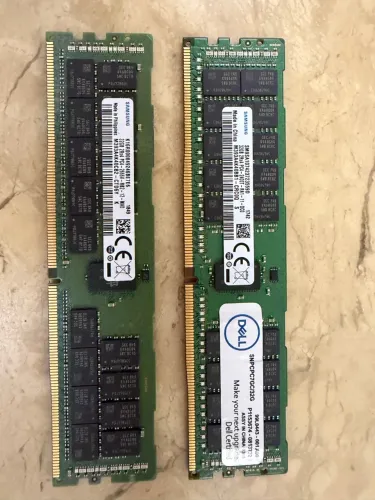 Kit 2x Memória 32GB DDR4 ECC Registrada Samsung (2666 + 2400 Dell) - 64GB - Servidor