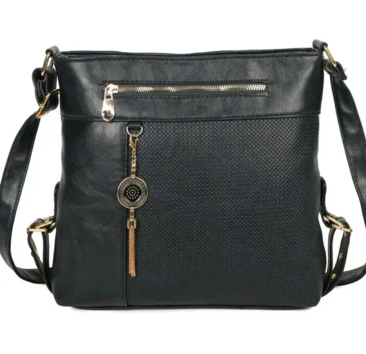 Bolsa de ombro couro sintético PU prêmio.