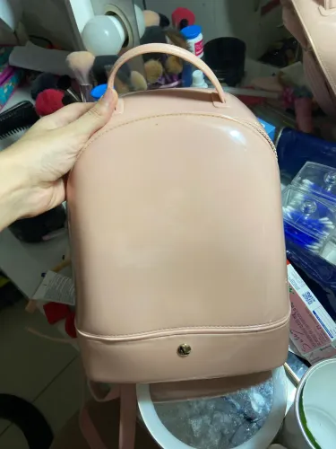 mochila rosa da sapatinho de luxo