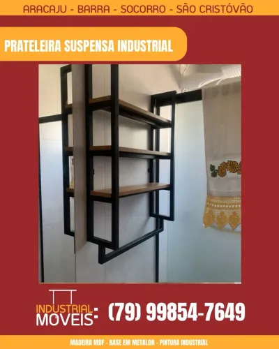 PRATELEIRA SUSPENSA INDUSTRIAL 3 ANDARES