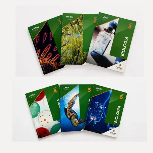 Coleção completa de biologia Lumen - Poliedro para a primeira e segunda série.
