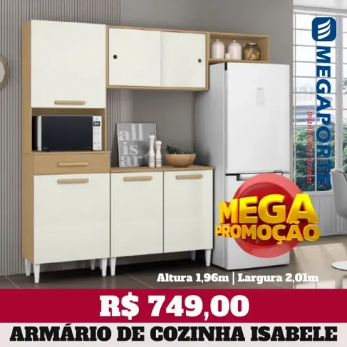 Mega!! Armário de Cozinha 4 Portas com Balcão (Novo) Entrega Grátis! 