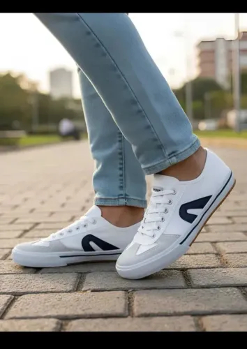 Tênis Rainha Vl2500 pro futsal salão/cor: branco com azul