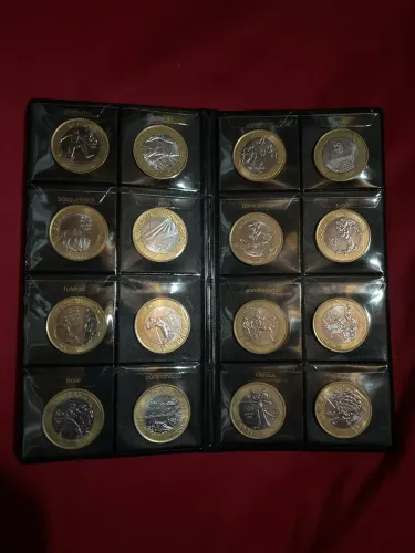 Conjunto de moedas colecionáveis 