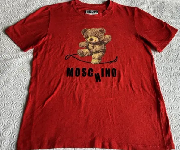 CAMISETA MOSCHINO UNISEX VERMELHA L URSINHO ESTAMPADO