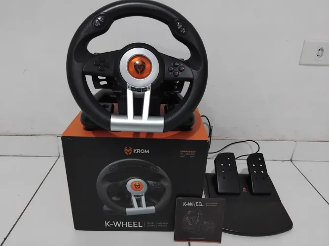 Volante Gamer K-Well: PC, XBOX ONE, PS3 E PS4