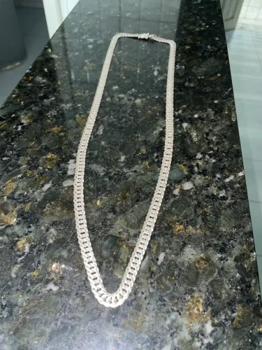 Vendo corda de prata 8mm por 80cm, elo duplo atacador caixão 