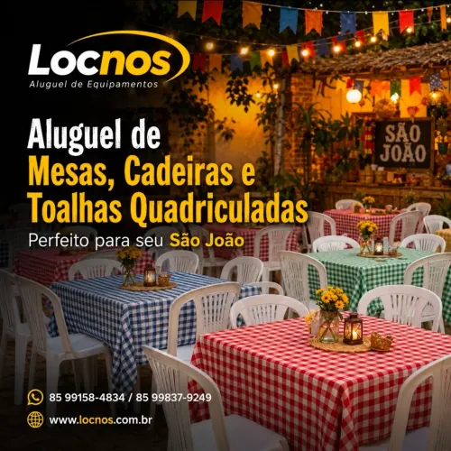 Aluguel de mesas cadeiras toalhas são João 