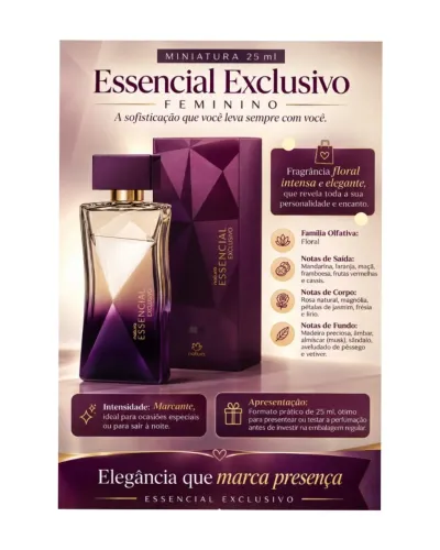 Deo Parfum Essencial exclusivo Feminino Natura 25 ml