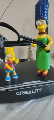 Decoração Os Simpsons Bart e Marge feito em 3D