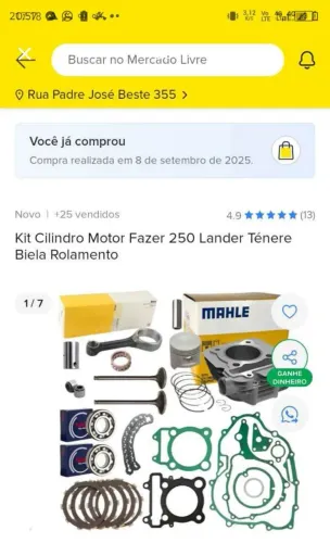 Kit Cilindro Novo na Caixa com Nota Fiscal 