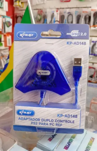Adaptador Duplo Conversor De Controle De PS2 Para PC USB - Novo