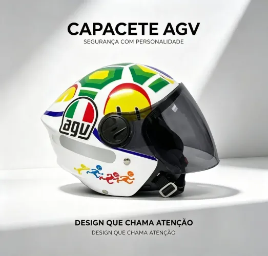 Capacete aberto Agv tartaruga