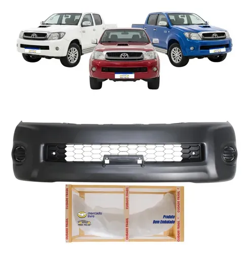 Parachoque Dianteiro Toyota Hilux Std 2009 10 2011 Novo Preto