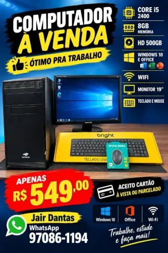 PC home office completo com wifi
