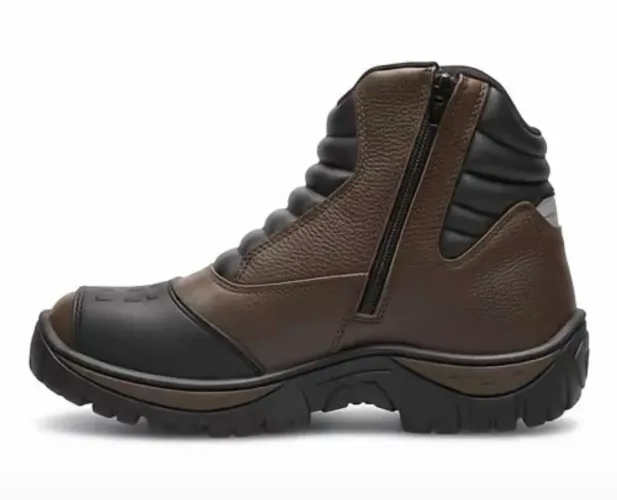 Bota Coturno Adventure motociclista de Couro 