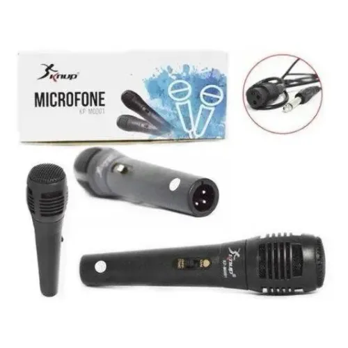 Microfone com fio profissional knup m001