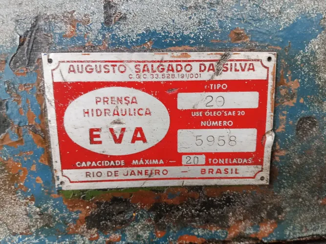 Prensa hidráulica Eva. 20 Ton.