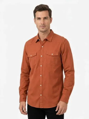 Camisa de sarja masculina Hering