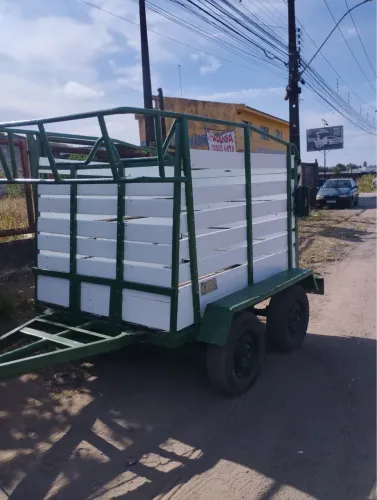 Reboque Carretinha 2 Eixos (Trucado) - Carroceria Alta Reforçada