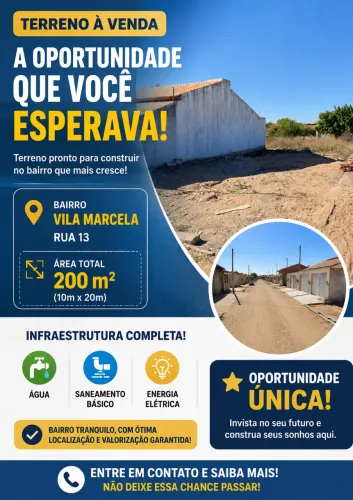 OPORTUNIDADE: Terreno à Venda no Bairro Vila Marcela! ?