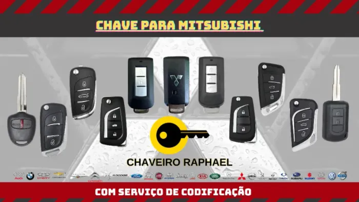 Chave Mitsubishi Presença, Canivete Telecomando Completa Com Serviço de Codificação 