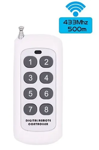 Controle Remoto 8ch 433mhz Antena Longo Alcance 1000m Arduino Automação COD-CP641