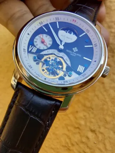 Relogio Patek Calatrava Tourbillon Pulseira Couro