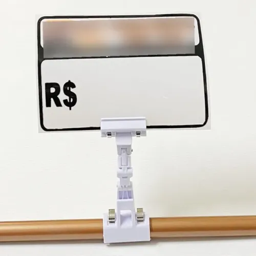 Kit de 6 porta preço articulado (robozinho / precificador) para arara