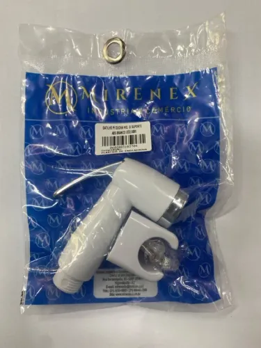Gatilho p/ducha hig c/suporte abs branco e cromado