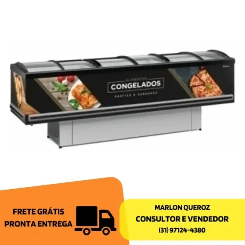 Ilha de Congelados Gelopar 3M vidro Curvo