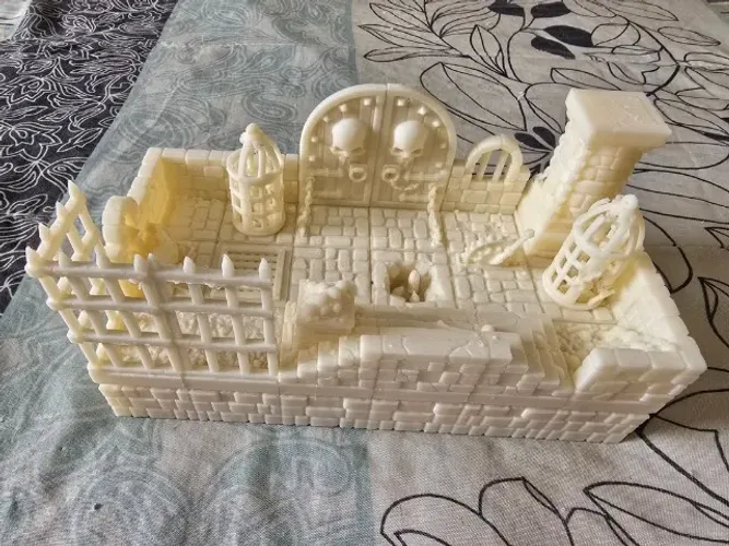 Diorama Dungeon Medieval Modular Impressa em 3D
