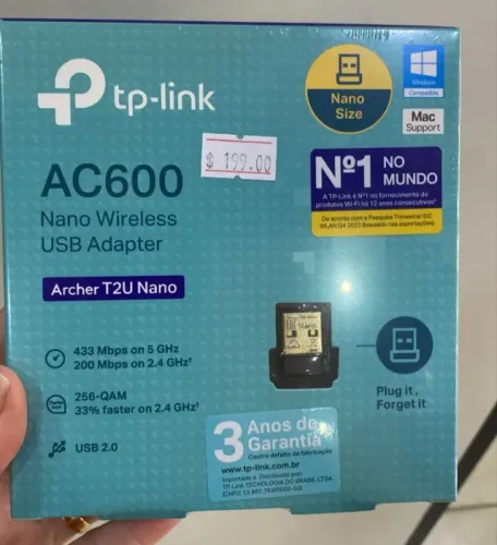 Adaptador USB Wireless Archer T2U Nano AC600 - TP-Link Loja Coimbra Computadores Entrega