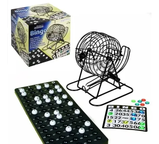 jogo de bingo em aço carbono com 75 bolas 18 cartela fichas bg-100