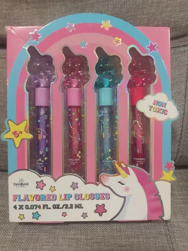 Kit 4 Lip Gloss Saborizados Unicornio - novo