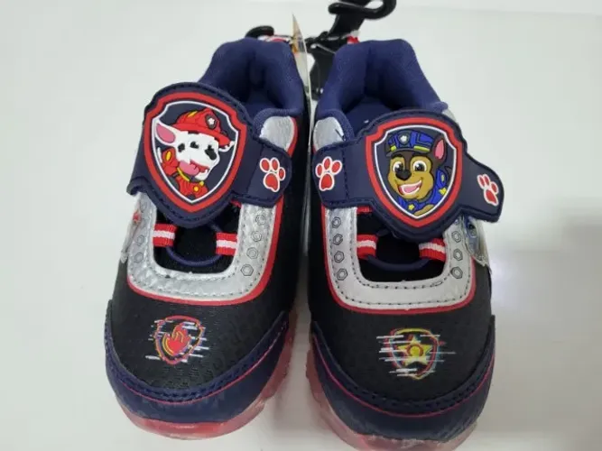 Tênis Infantil Esportivo com luzes Led Paw Patrol para Meninos -