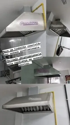 Coifas em inox sob medida industrial cozinha